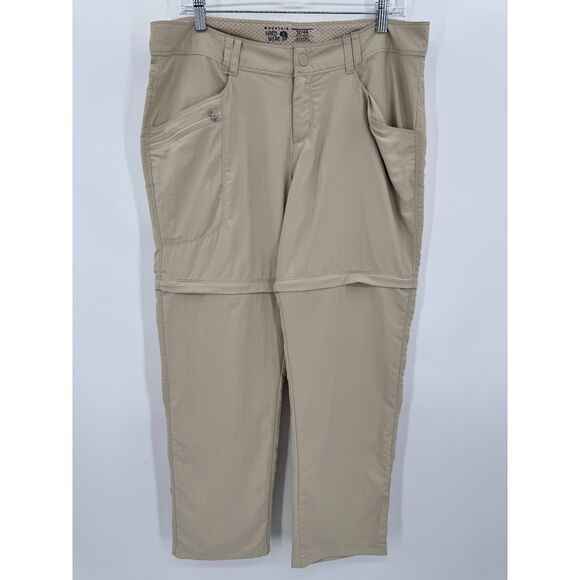 MOUNTAIN HARD WEAR Khaki Convertible Outdoor Lightweight Hiking Pants Size 12/44 - Picture 1 of 6